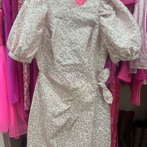 Lilly Pulitzer Pink and White Leopard Taffia Dress